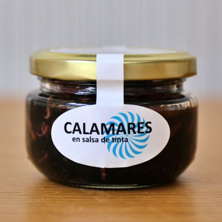 Calamares en salsa de tinta (conserva artesanal)