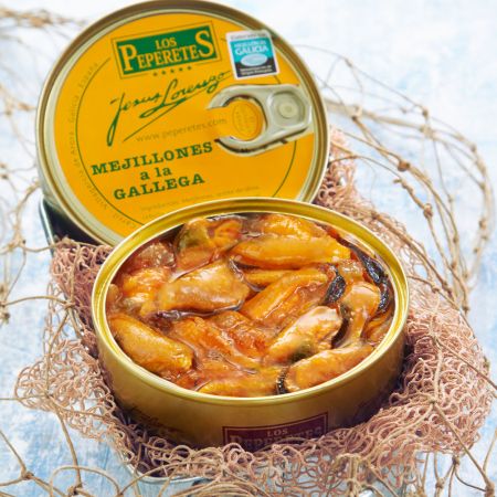 Mejillones a la gallega ('Los Peperetes' conserva artesanal)