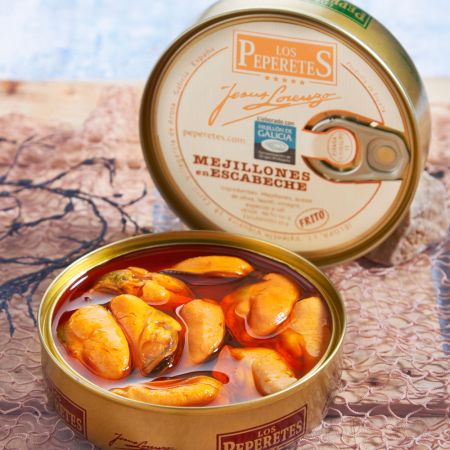 Mejillones en escabeche ('Los Peperetes' conserva artesanal)