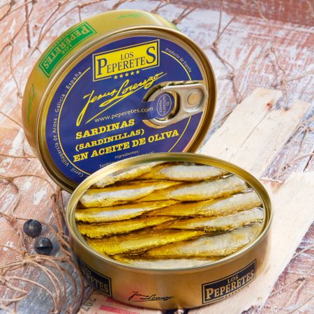 Sardinillas en aceite de oliva ('Los Peperetes' conserva artesanal)