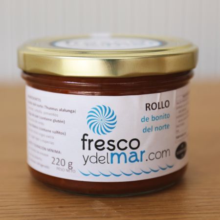 Rollo de «Bonito del Norte» en salsa de verduras (conserva artesanal)