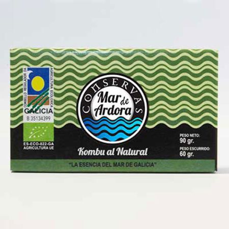 Alga 'Kombu' al natural en conserva. Lata 60 g