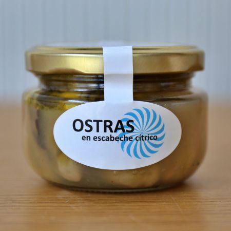 Ostras en escabeche cítrico (conserva artesanal)