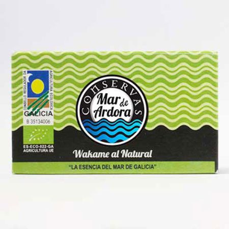 Alga wakame al natural en conserva. Lata 60 g
