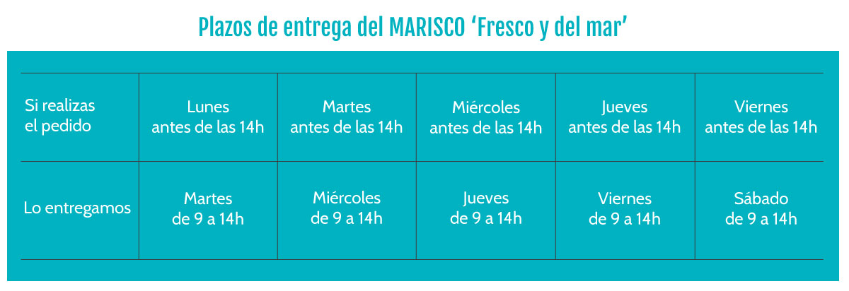 envio marisco gallego